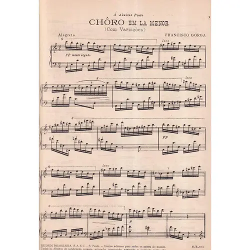 Choro Em La Menor  (Edição Antiga)