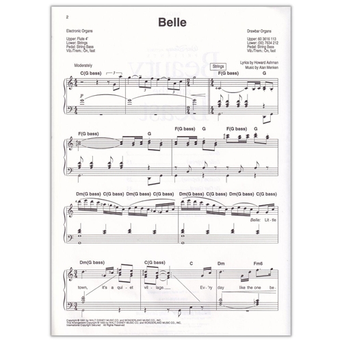 Beauty And The Beast Organ Bela e Fera musical numa versão para