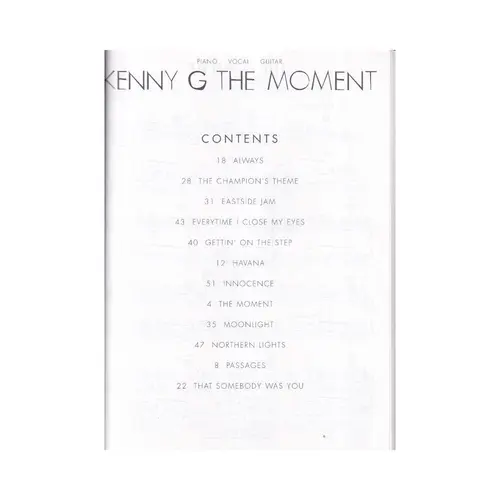 The Moment - piano - vocal - guitar