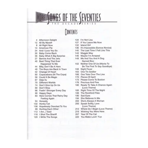 More Songs Of The Seventies