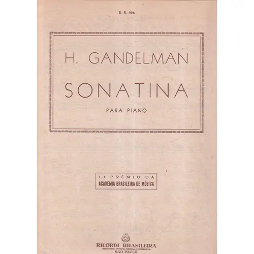 Sonatina Para Piano  (Edição Antiga)