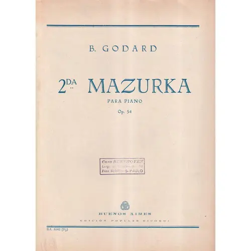 2 Da Mazurka - Op.54  (Edição Antiga)