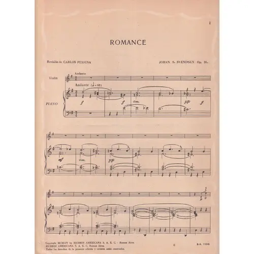 Romanza - Op.26  (Edição Antiga)