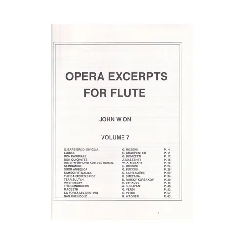 Opera Excerpts For Flute 7
