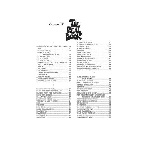 The Real Book Vol.IV - Bass Clef Edition