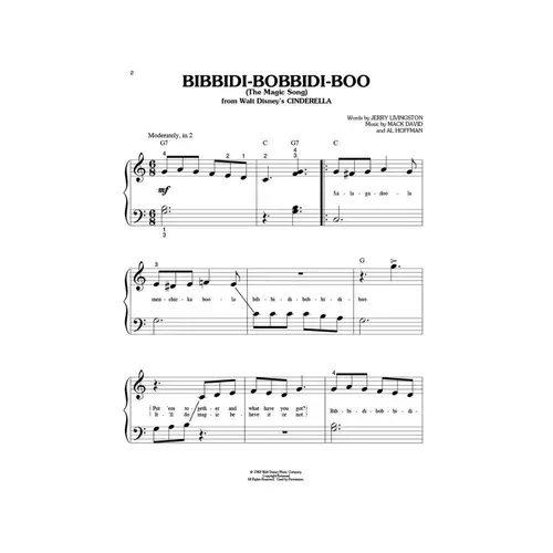 Classic Disney Songs - Big Note Songbook