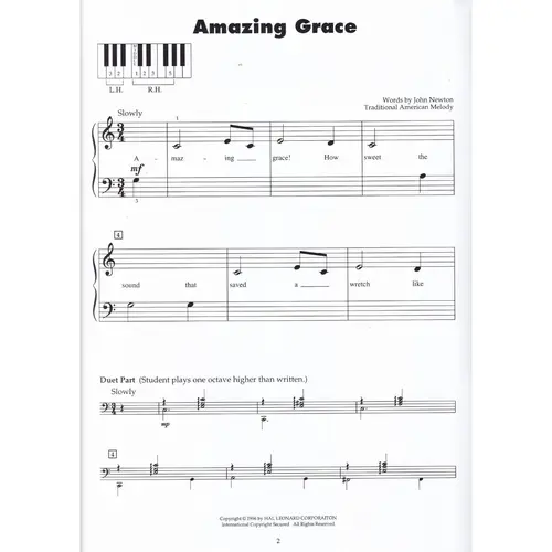 My first hymn book - Five finger piano songbook