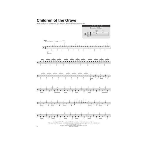 Black Sabbath  Drum Play-Along Vol.22
