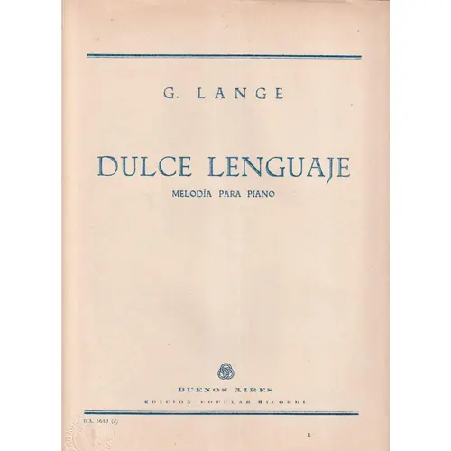 Dulce Lenguaje  (Edição Antiga)