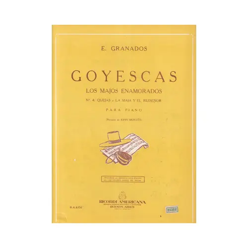 Goyescas - N.4 - Quejas O La Maja  (Edição Antiga)