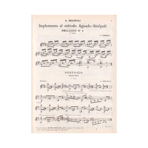 Suplemento Al Metodo Para Guitarra  (Edição Antiga)