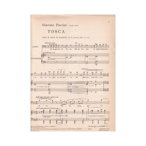 Se La Giurata Fede  dall'opera Tosca