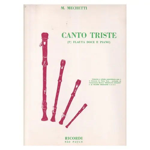 Canto Triste para Flauta Doce