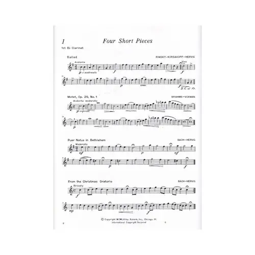 Clarinet Choir Repertoire - First Bb Clarinet
