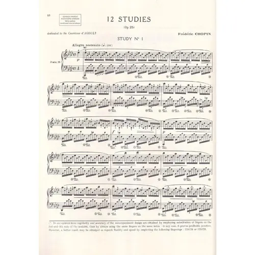 12 Etudes - Op.25  (Rev. Cortot)