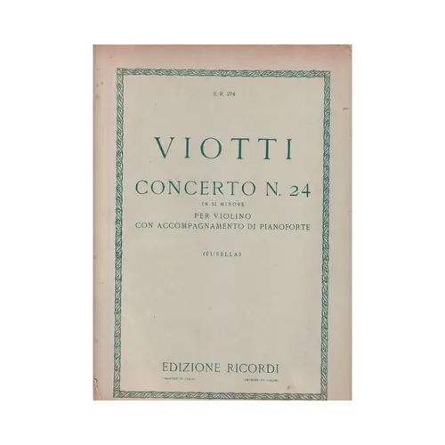 Concerto N.24 Per Violino  (Edição Antiga)