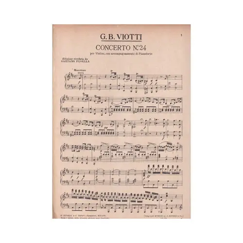 Concerto N.24 Per Violino  (Edição Antiga)