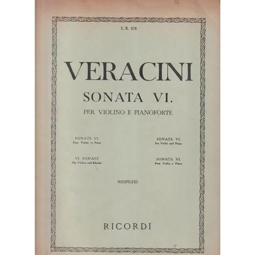 Sonata Vi Per Violino  (Edição Antiga)