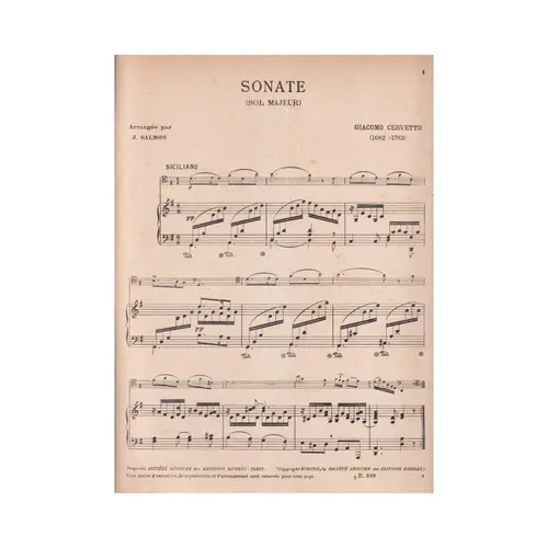 Sonate Sol Maj  (Edição Antiga)