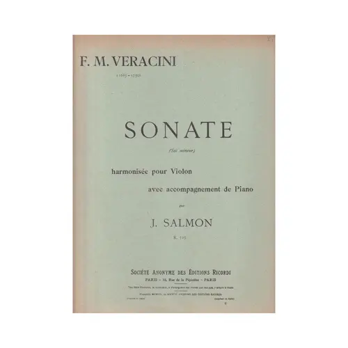 Sonate Sol Min.  (Edição Antiga)