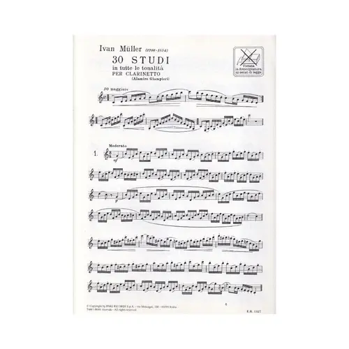 30 Studi In Tutte Le Tonalita Per Clarinetto