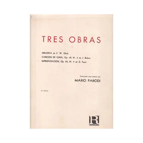 Tres Obras: Melodia / Cancion De Cuna / ..  (Edição Antiga)