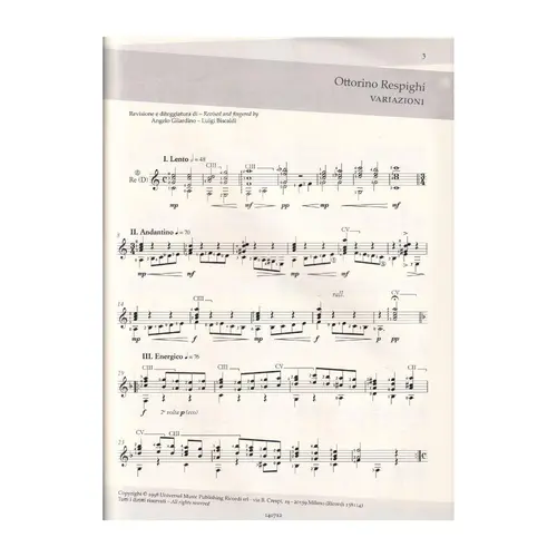 20th Century Italian Composers for guitar