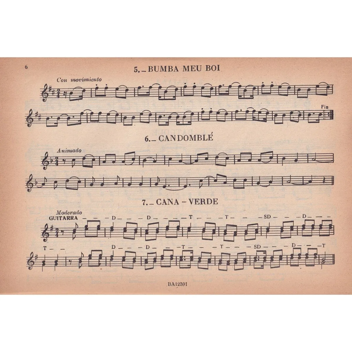 Cancionero Brasileno  (Edição Antiga)