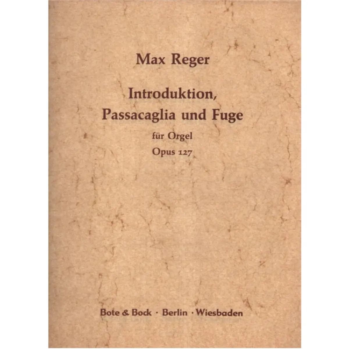 Introduktion, Passacaglia Und Fuge (Orgao) - Op.12