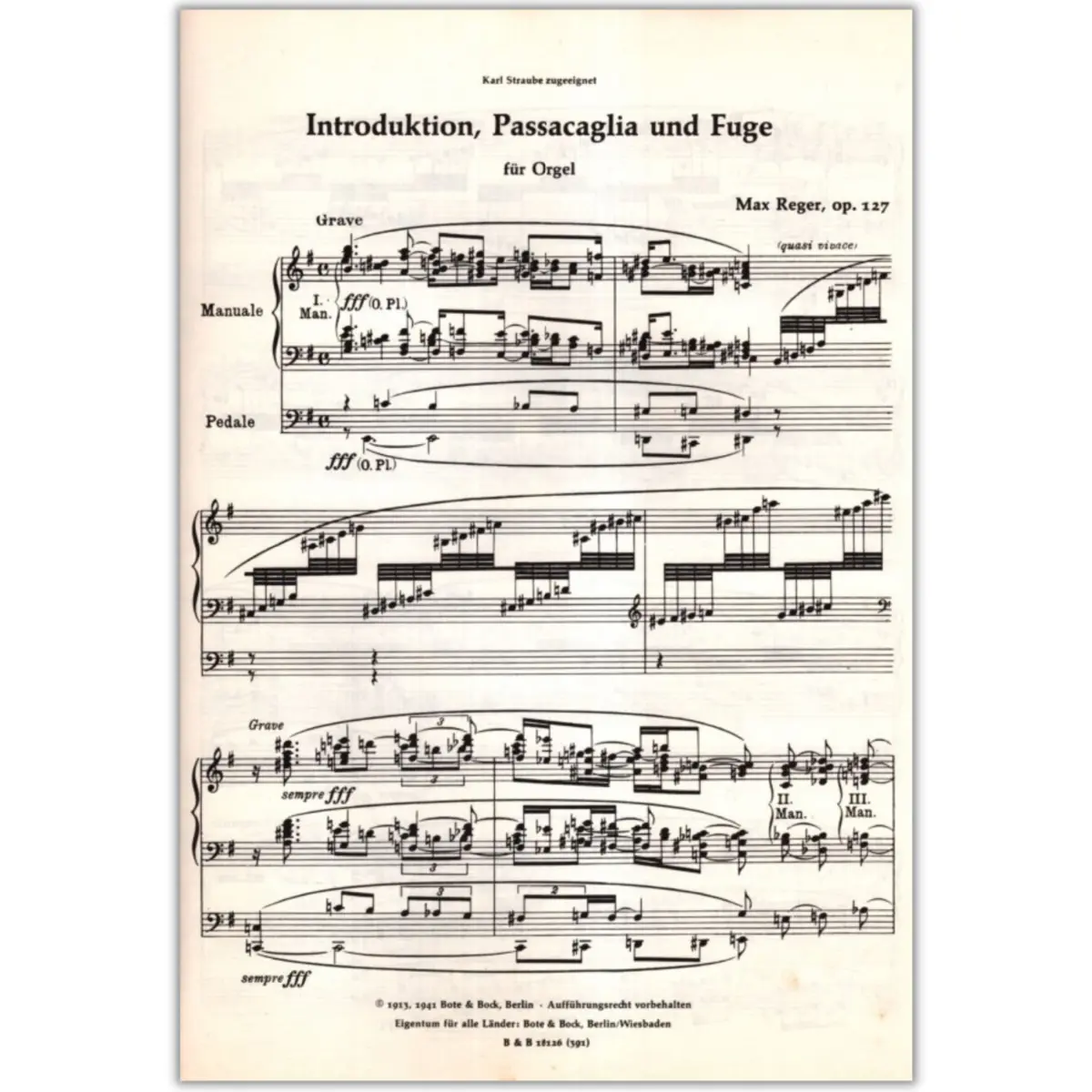Introduktion, Passacaglia Und Fuge (Orgao) - Op.12