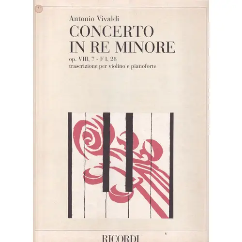 Concerto In Re Minore - Op. Viii - F.I, 28 - Exemplar Antigo