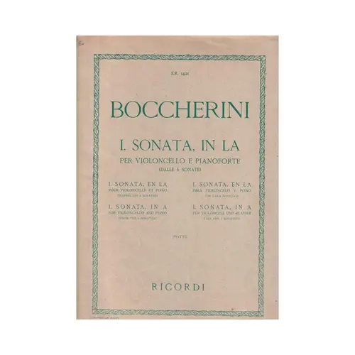 I. Sonata, In La Per Violoncello - Exemplar Antigo