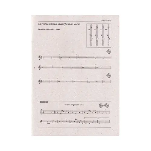 Caderno De Flauta Transversal - Sopro Novo Yamaha