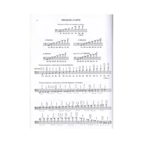 Método popular para trombone baixo, tuba e souzafone em Si bemol