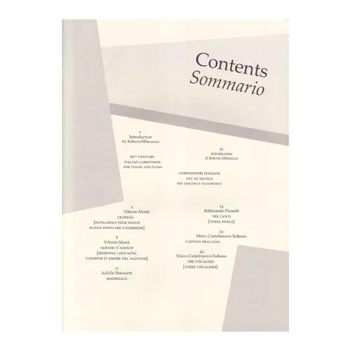 20th Century Italian Composers for violin and piano vol. 1