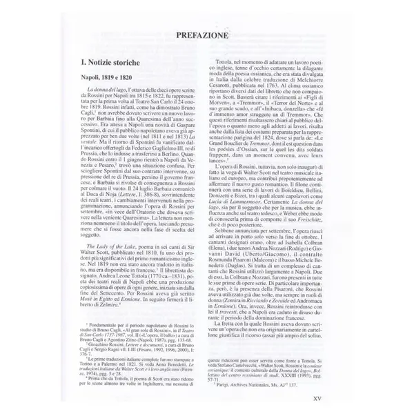 La Donna Del Lago Opera Vocal Score