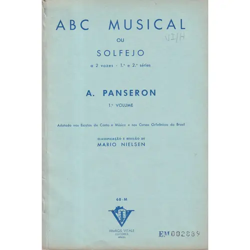 Abc Musical Ou Solfejo A 2 Vozes -  Vol.1  (Edição Antiga)