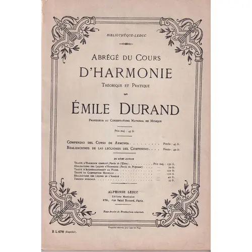 Abrégé Du Cours D`Harmonie Théorique Et Pratique