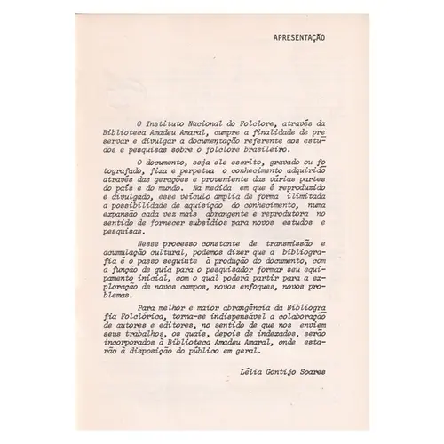 Bibliografia Do Folclore Vol 9 (1984)