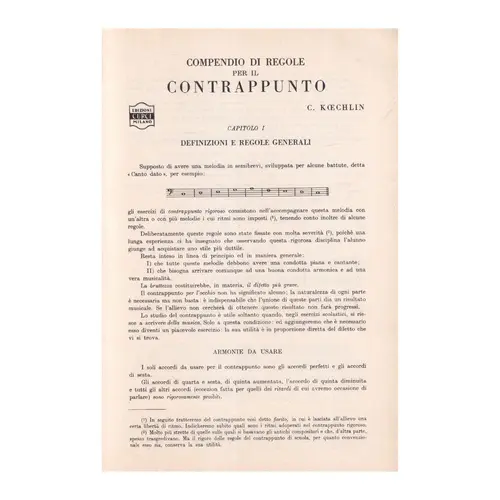 Compendio di regole per il contrappunto