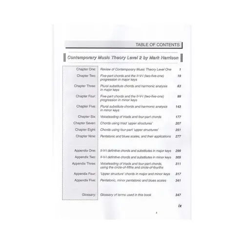 Contemporary Music Theory level 2 (Jazz,Pop)