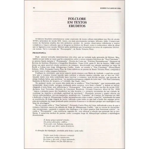 A Ciencia Do Folclore   - Exemplar Antigo