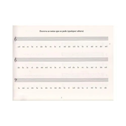 Caderno de exercícios para classes de teoria musical