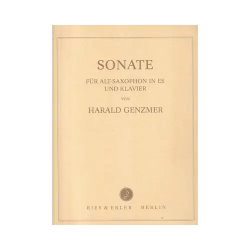 Sonate Fur Alt- Saxophon In Es Und Klavier