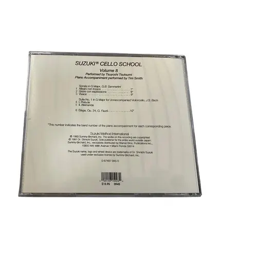Suzuki Cello School - Vol.08 (Cd Somente)