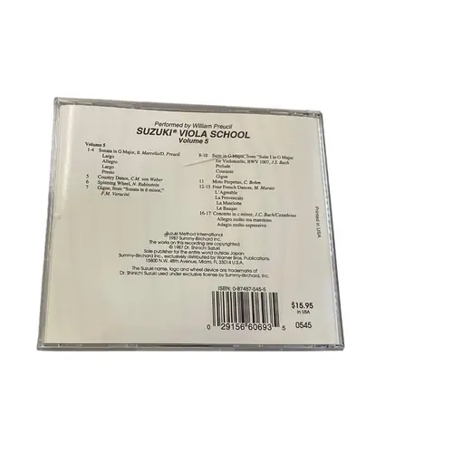 Suzuki Viola School Vol.05 (Cd Somente)