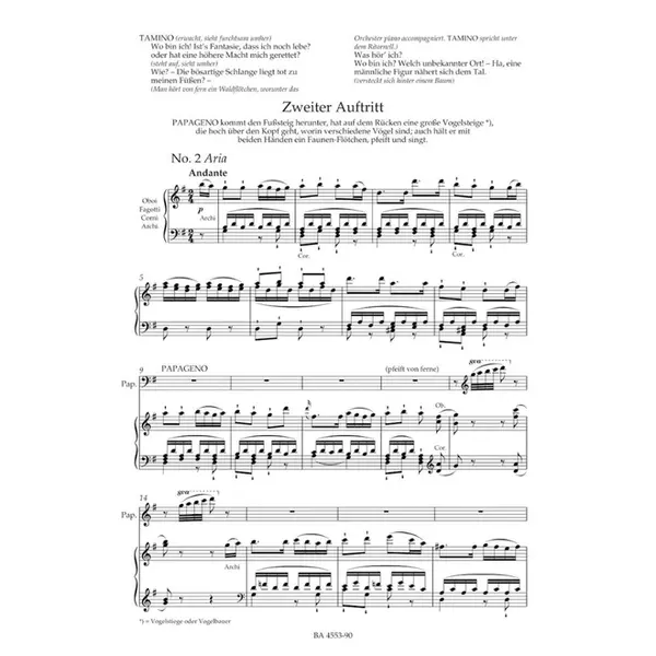 Die Zauberflote - Kv 620 -  Vocal Score - Urtext