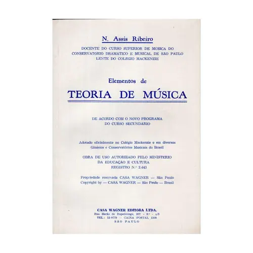 Elementos De Teoria Musical - Edição antiga