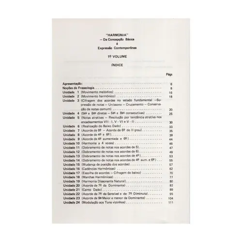 Harmonia Da Concepção Básica - Vol.1