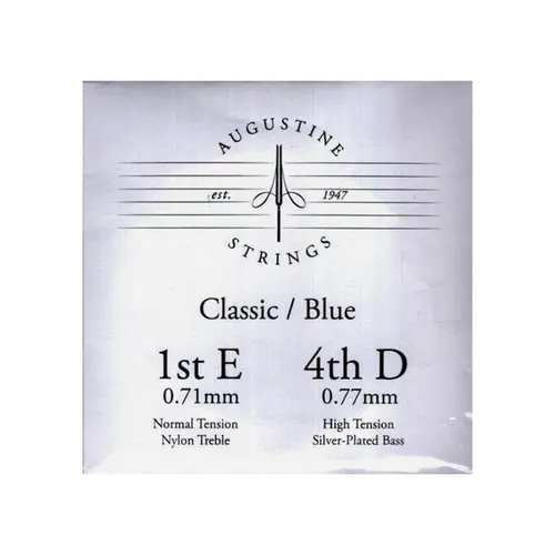 Encordoamento Para Violão Nylon Augustine Classic Blue - Tensão Alta